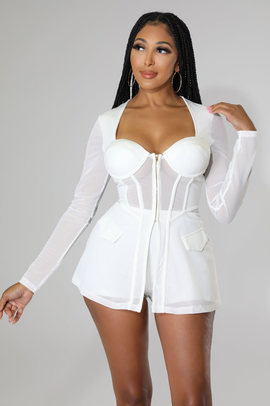 White short outlet pants suit