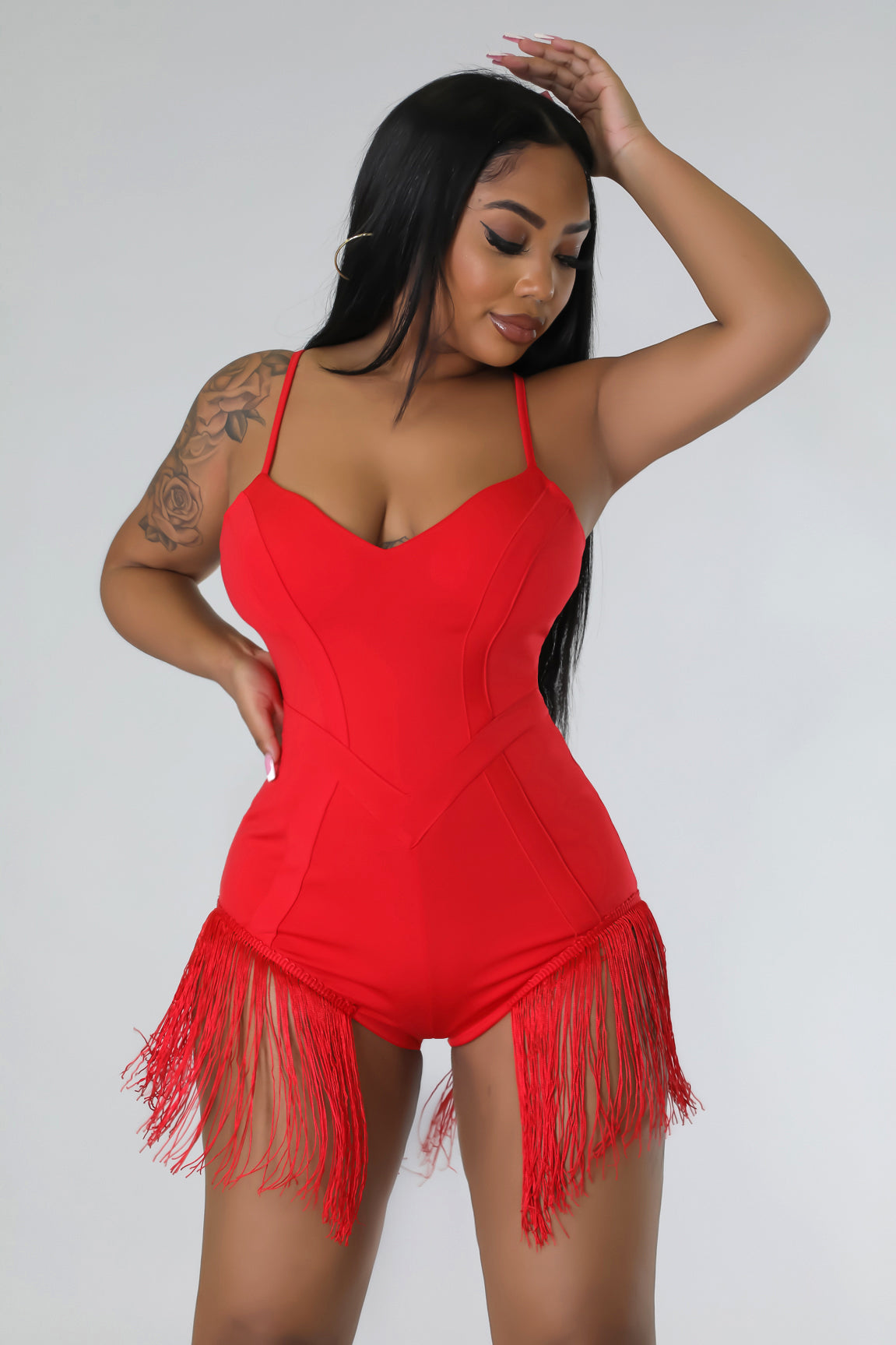 Red one 2024 piece romper