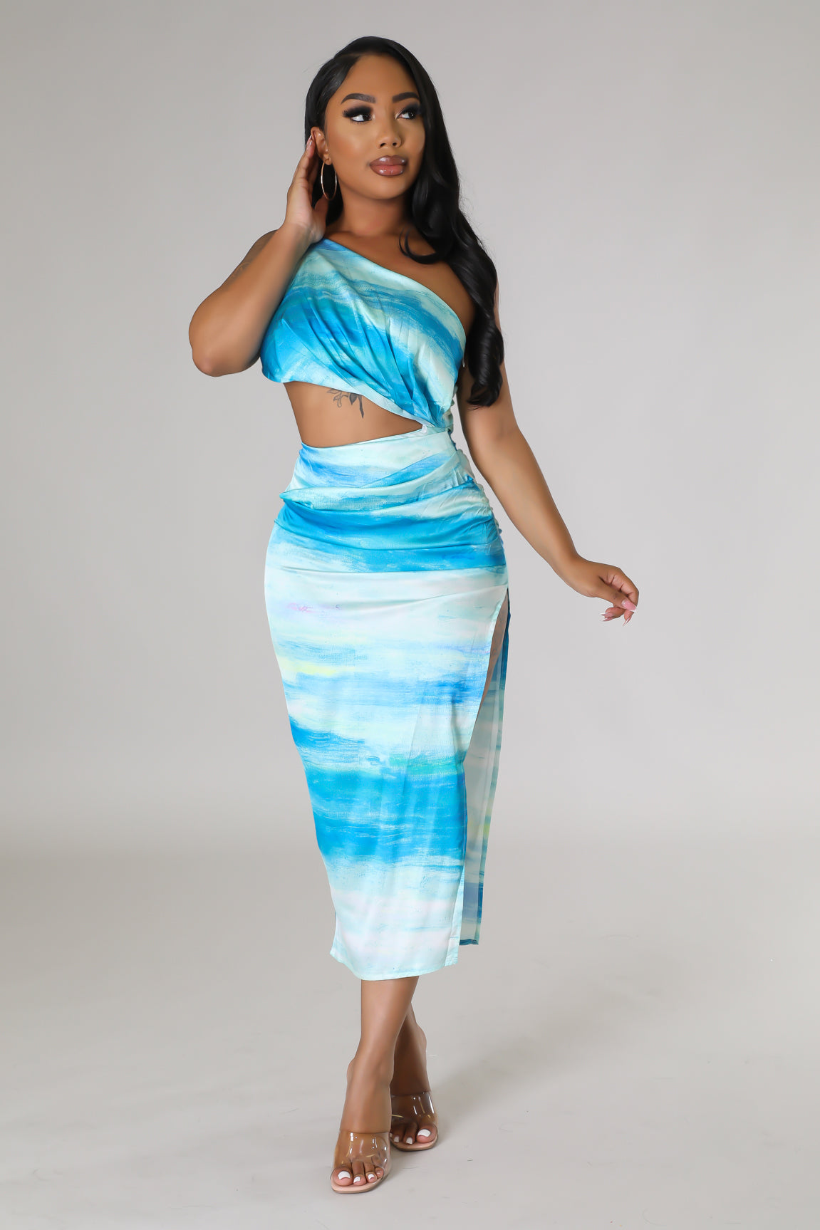 Oasis blue rose dress sale