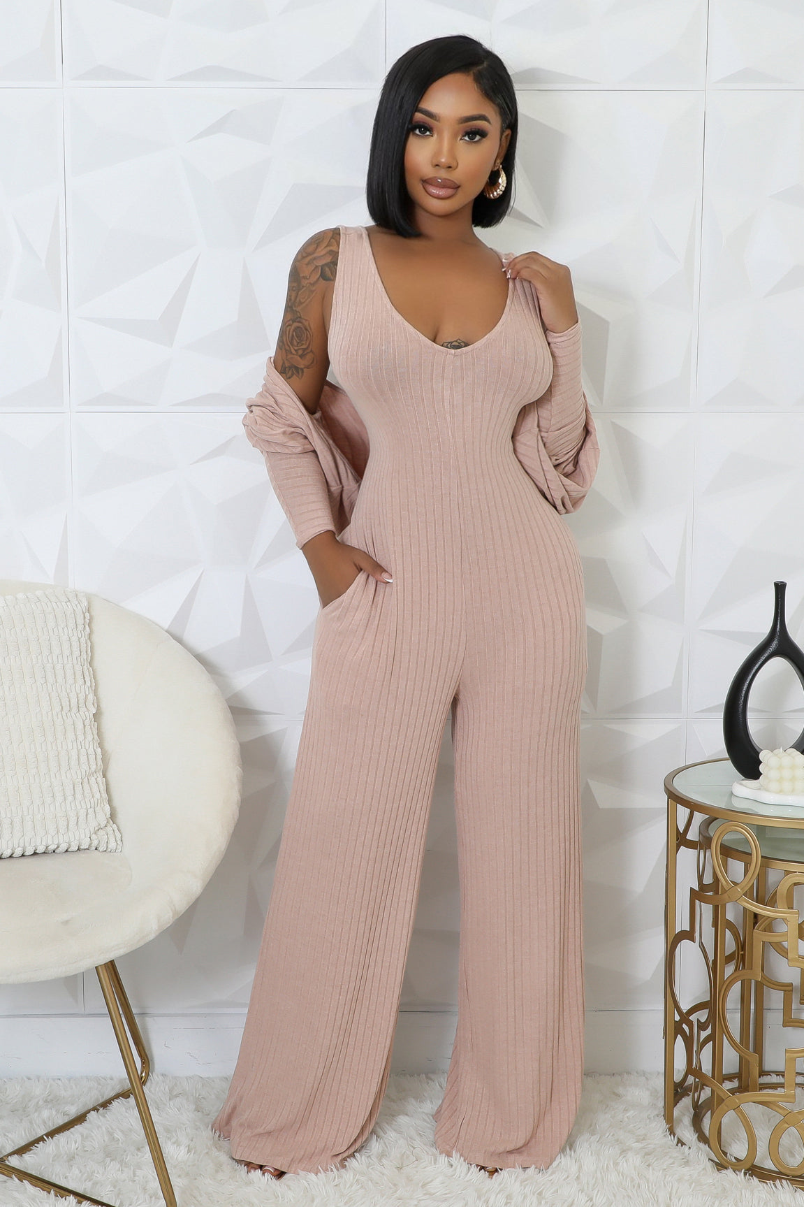 2pc New Story Jumpsuit Set