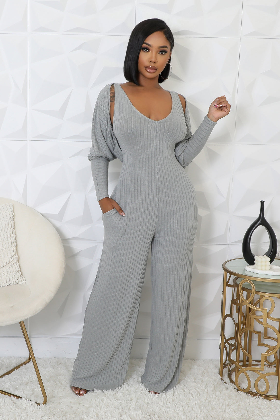 2pc New Story Jumpsuit Set