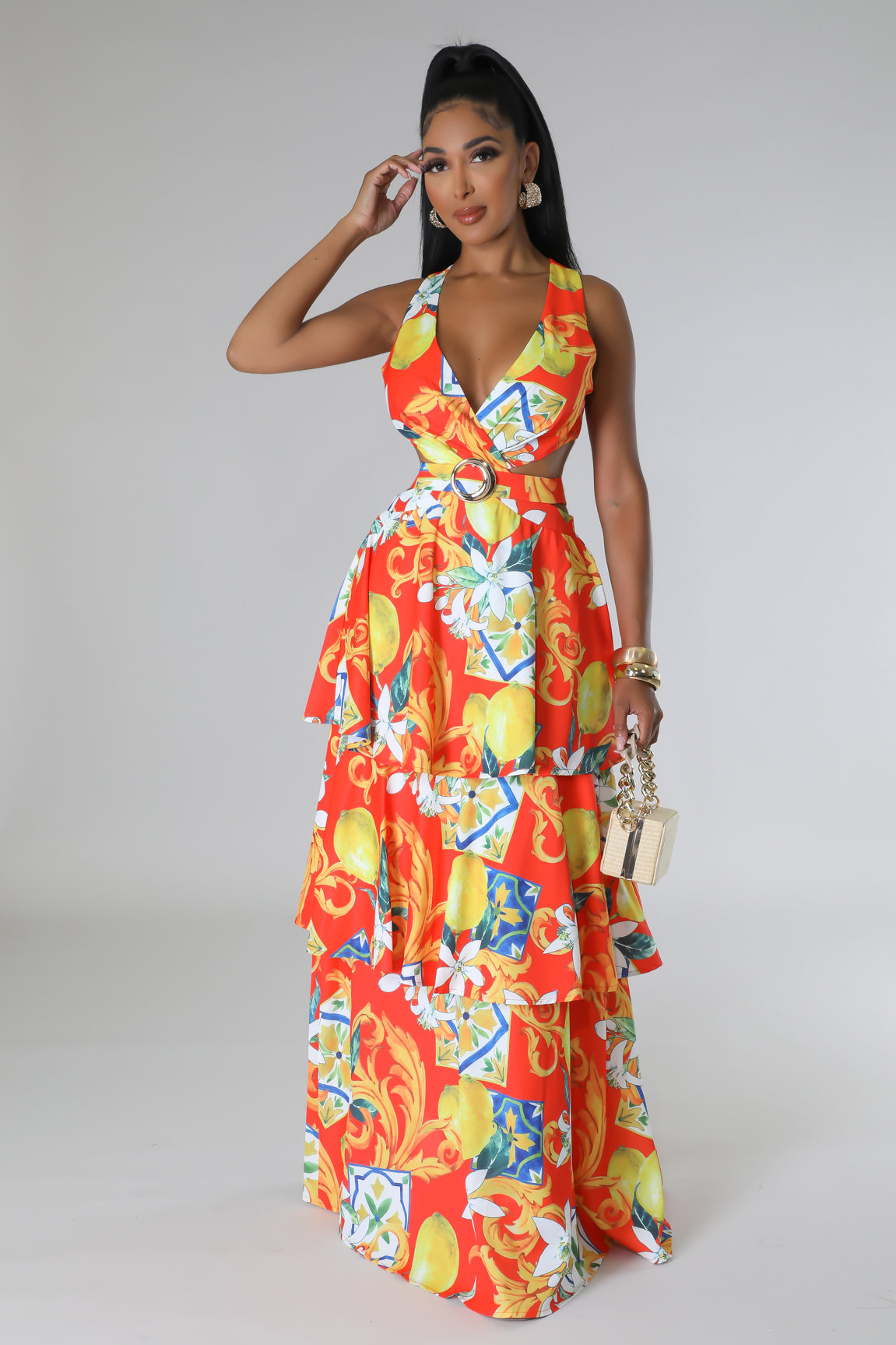 Oasis orange floral dress best sale