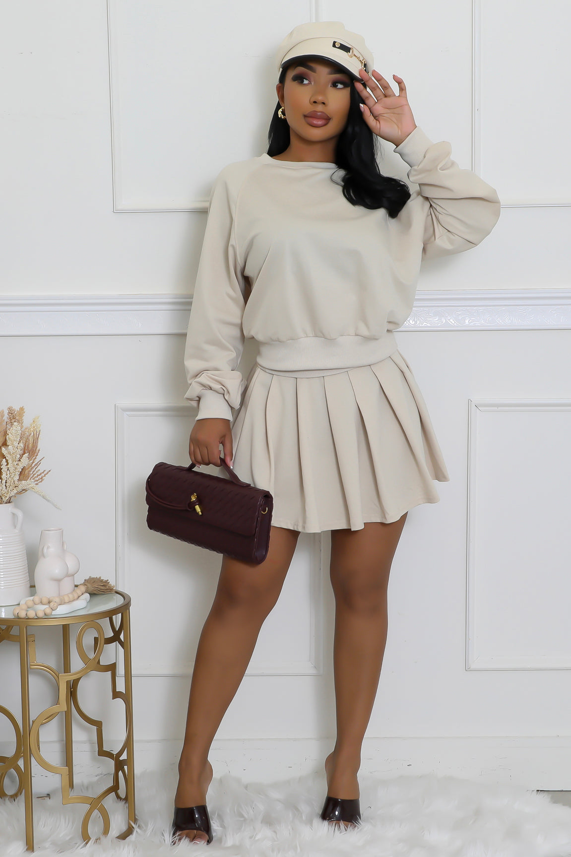 Trendy Love  Skirt Set