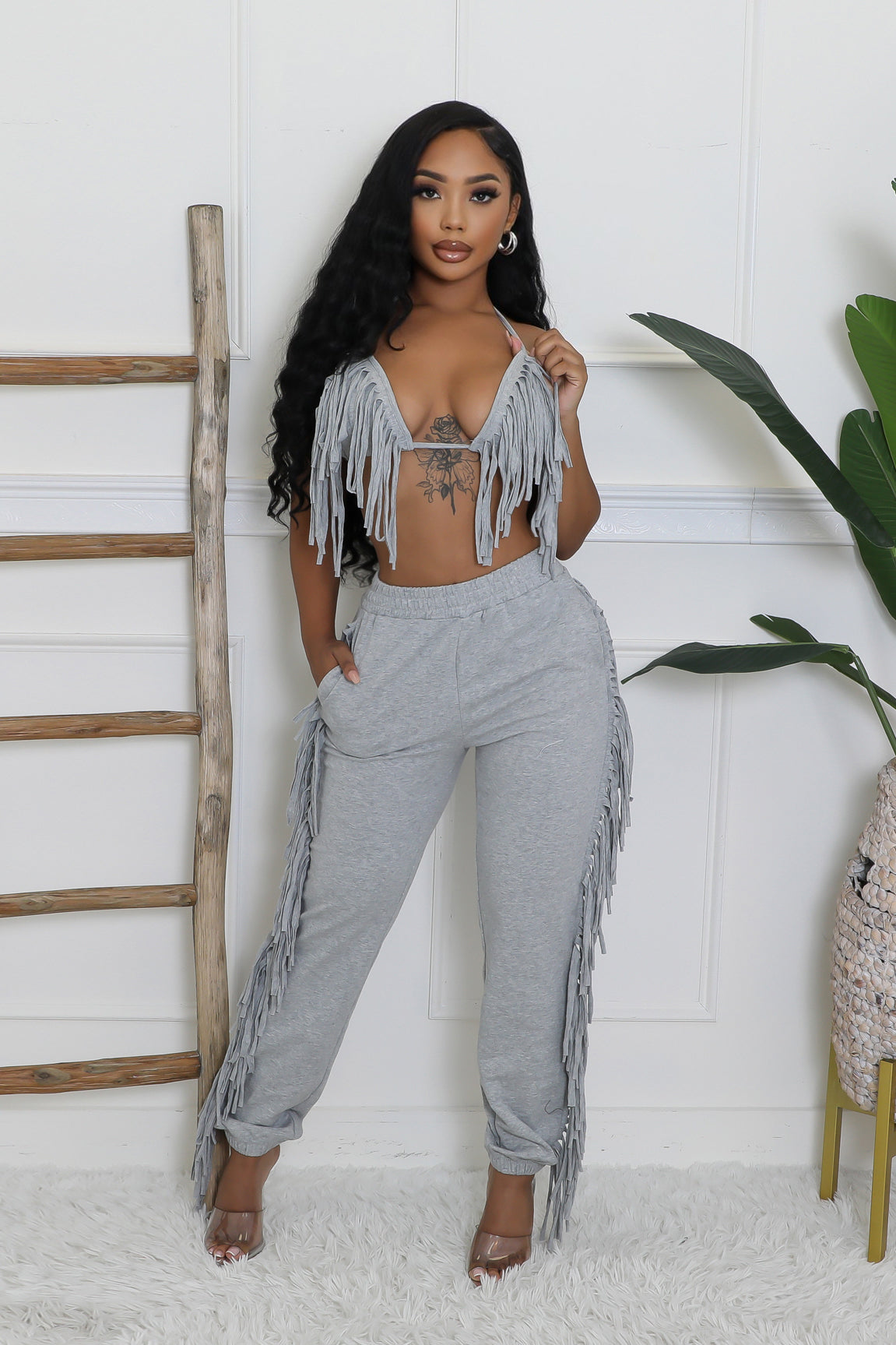 No Fringes Left Pant Set