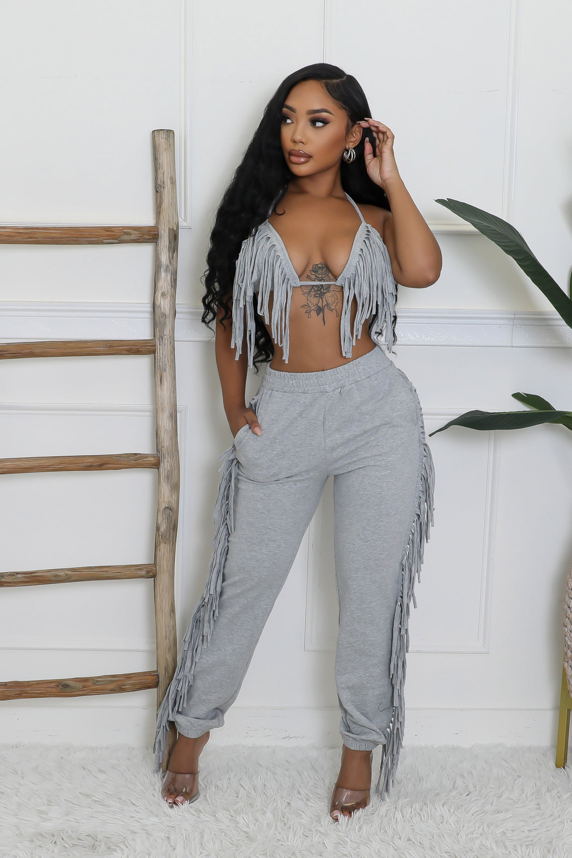 No Fringes Left Pant Set