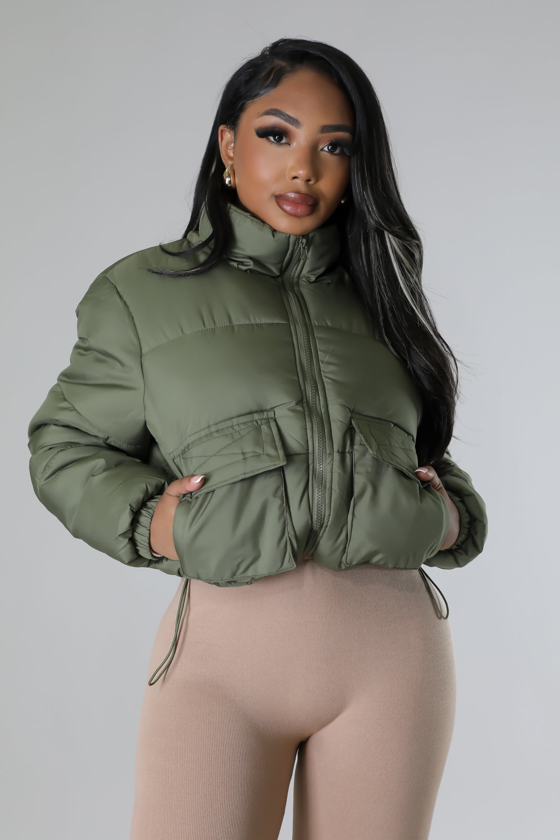 Olive green sale baby jacket