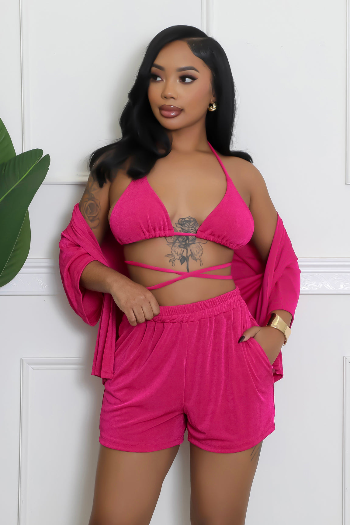 3pc Jasmine Days Short Set