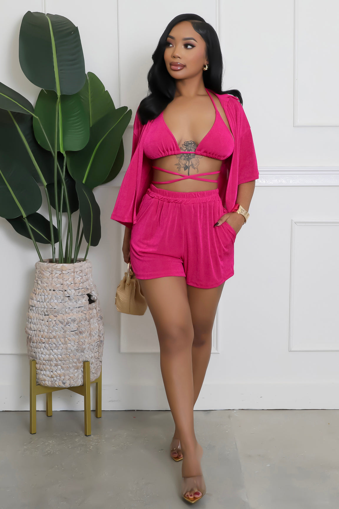 3pc Jasmine Days Short Set