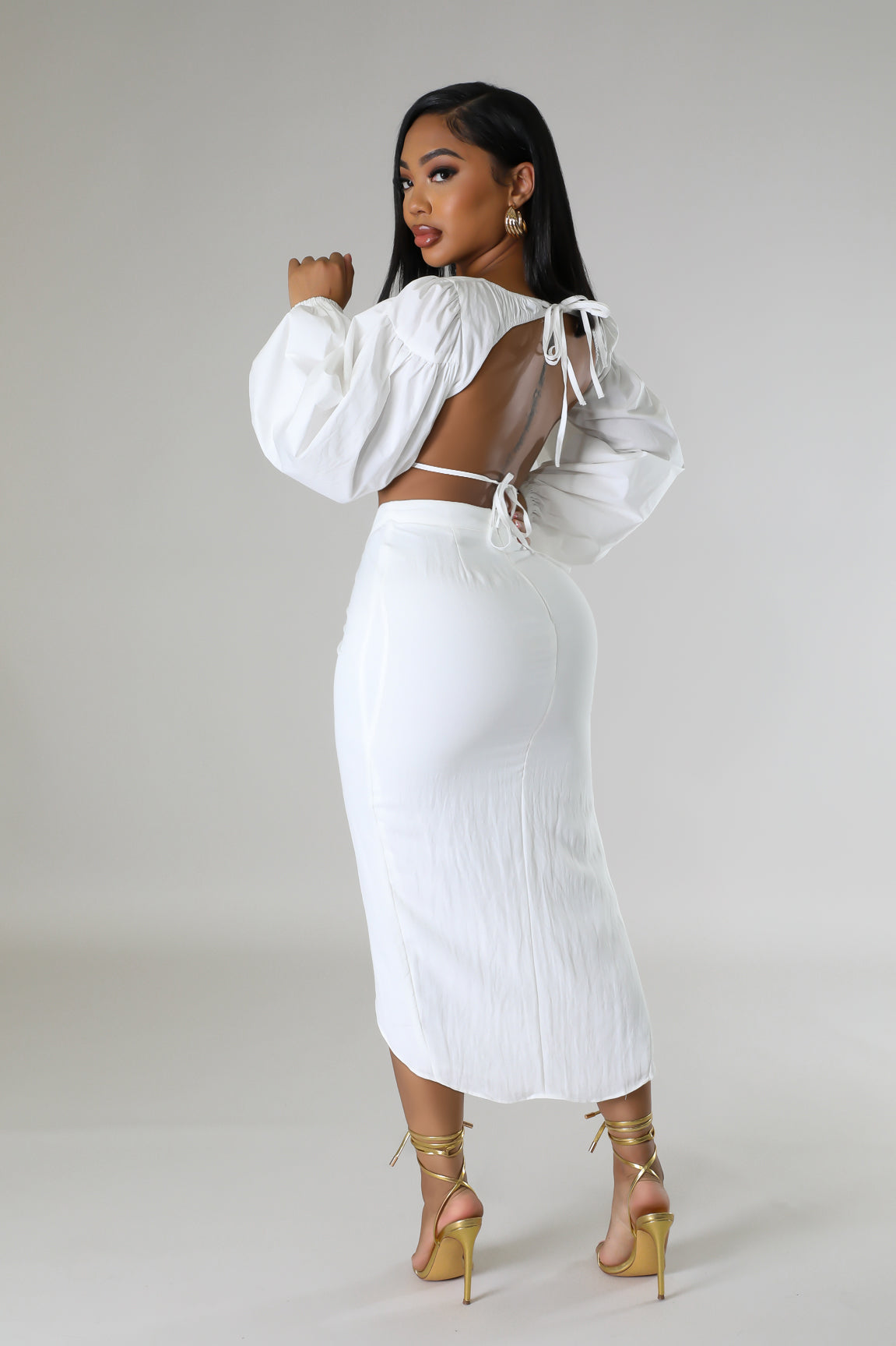 White maxi 2025 skirt queen