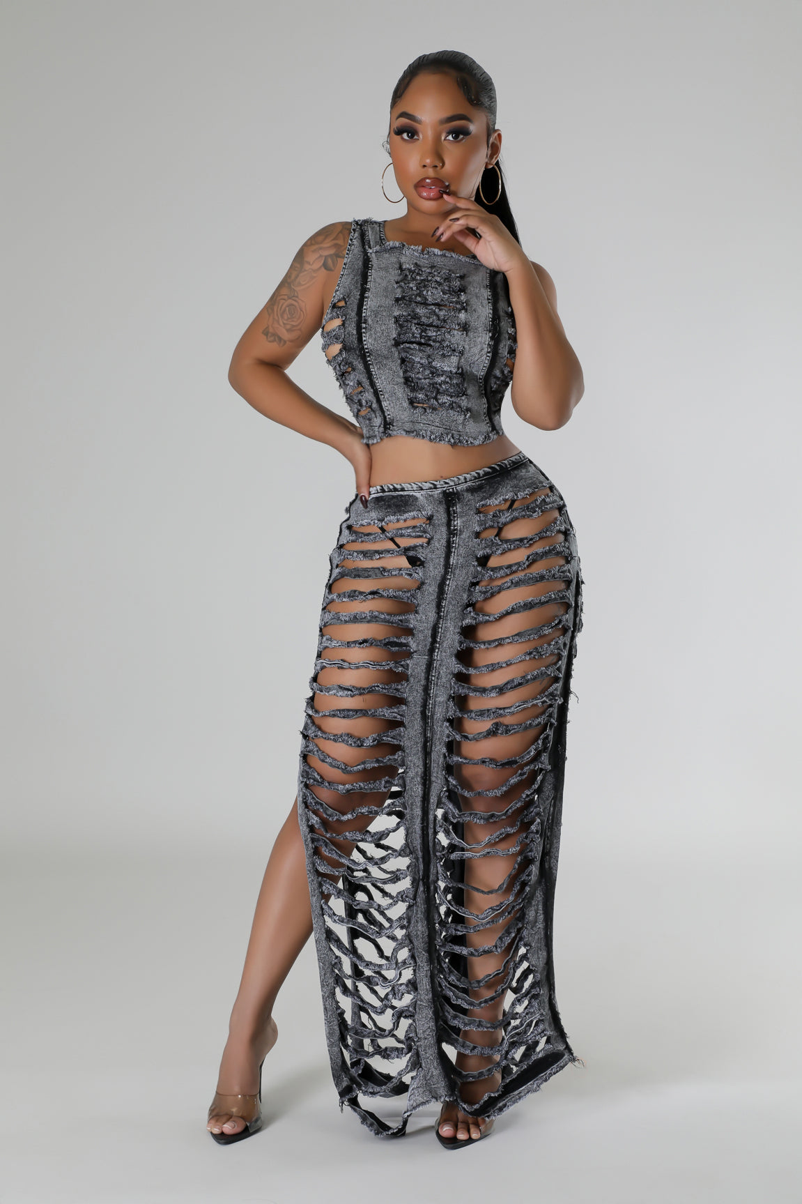 Left The Chat Skirt Set