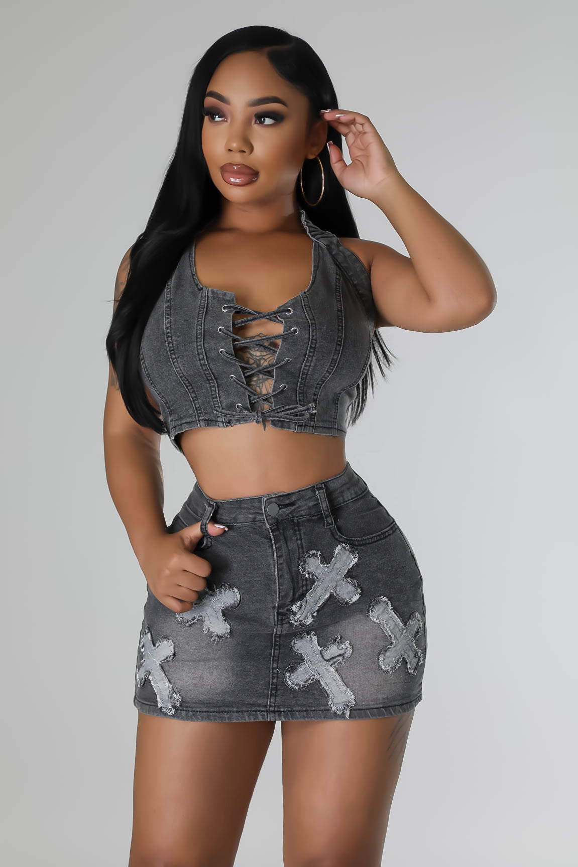 She's Edgy Skirt Set