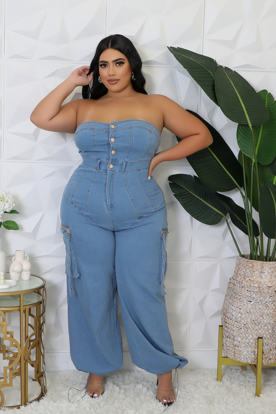 Plus Denim Jumpsuits Rompers GitiOnline