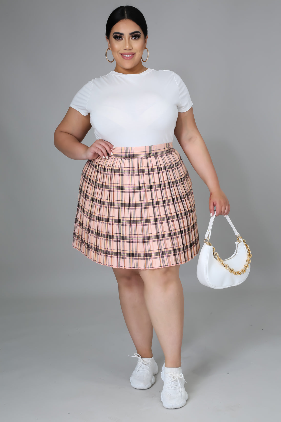 Plus size hotsell pleated cheer skirt