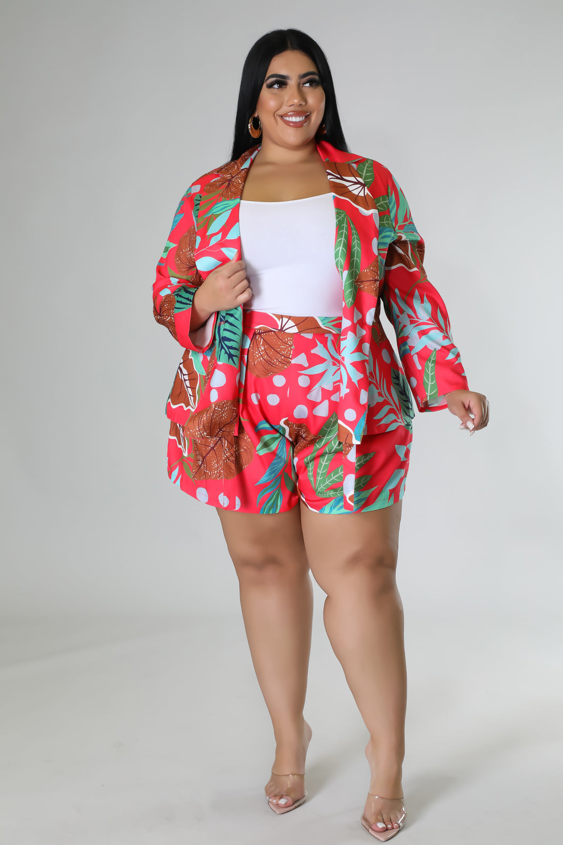 Conjunto short e hot sale blazer plus size