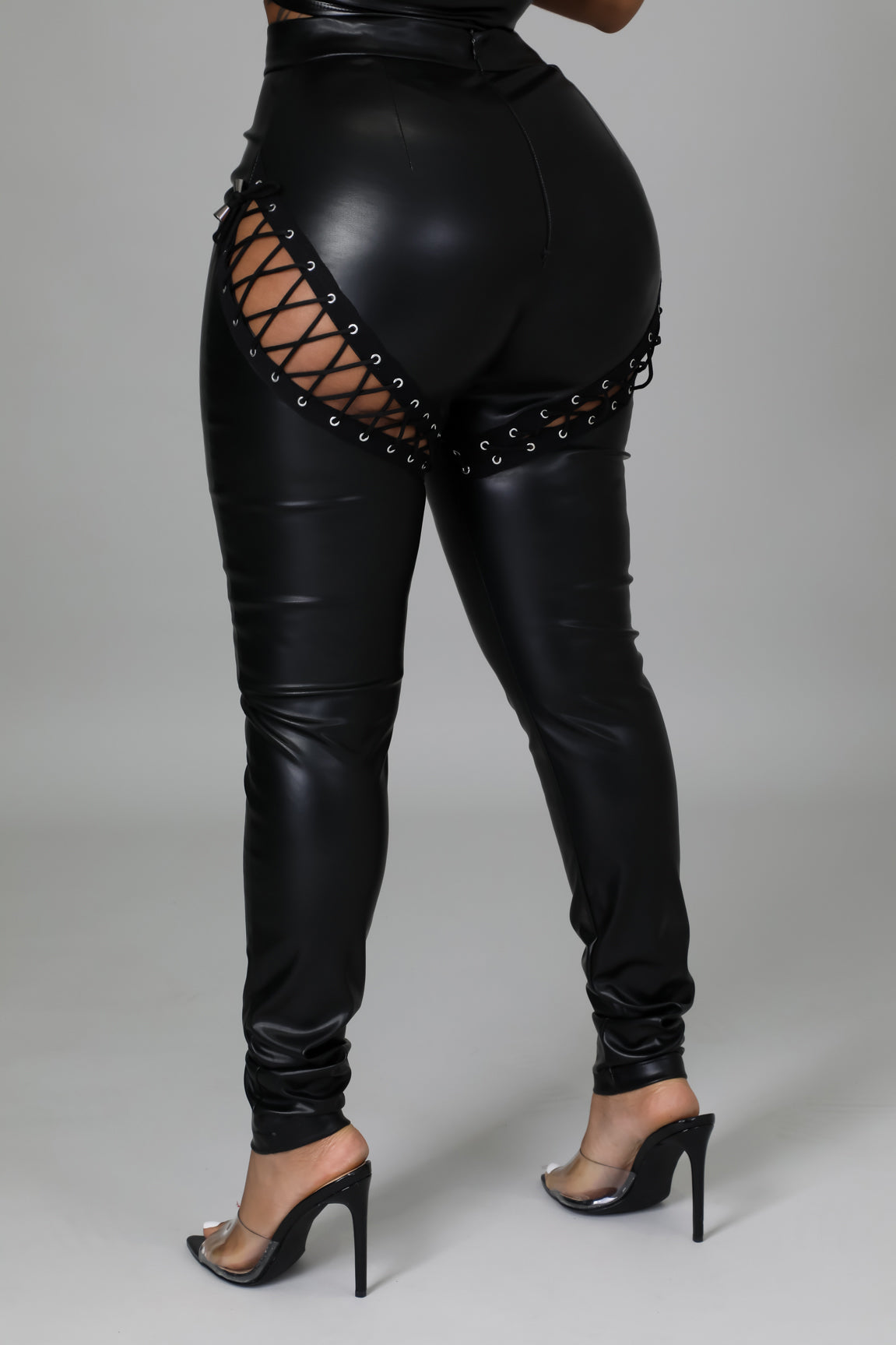 Wild hot sale leather leggings